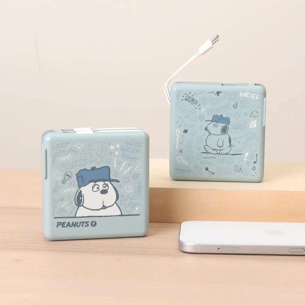 【Norns】Peanuts OLAF多功能行動電源- OLAF  歐拉夫 磁吸無線快充10000mAh萬能充 自帶線