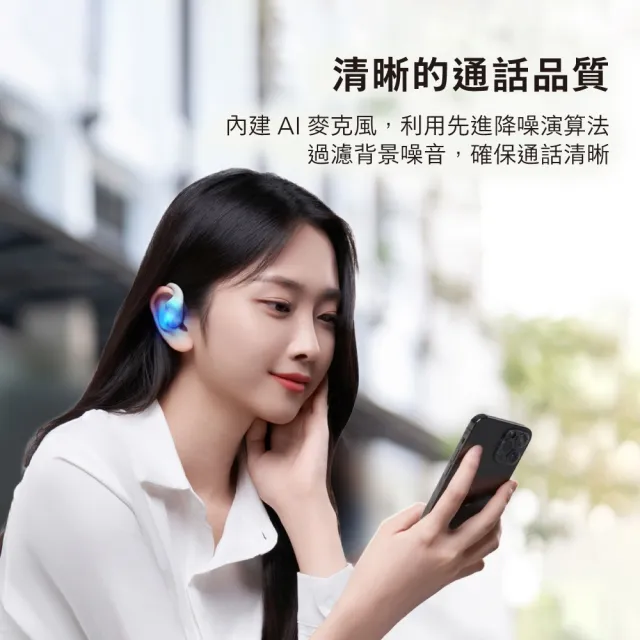 【Philips 飛利浦】長續航開放式真無線運動耳機-TAT3708