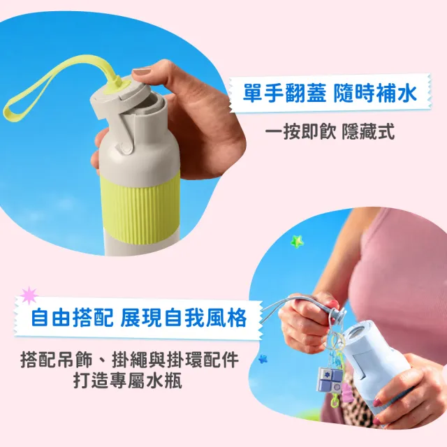【Tefal 特福】beYou系列翻蓋式水瓶500ml-3色任選
