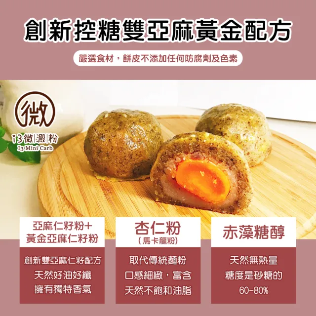 【i3微澱粉】控糖點心禮盒4入x2盒-芋泥蛋黃酥+鳳梨蛋黃酥(70g 蛋奶素 月餅 手作)_年菜 年節禮盒
