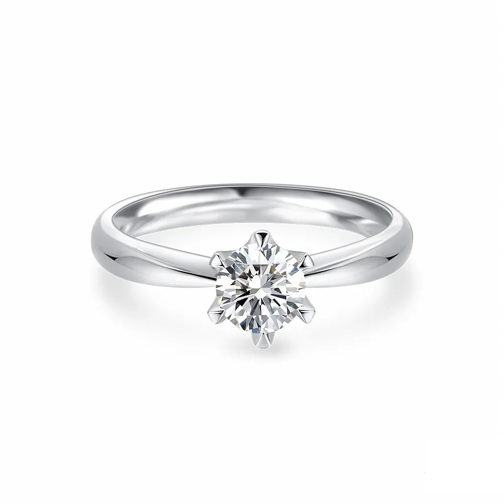 【蘇菲亞珠寶】GIA 50分 D/SI1 PT950鉑金 經典六爪 鑽石戒指