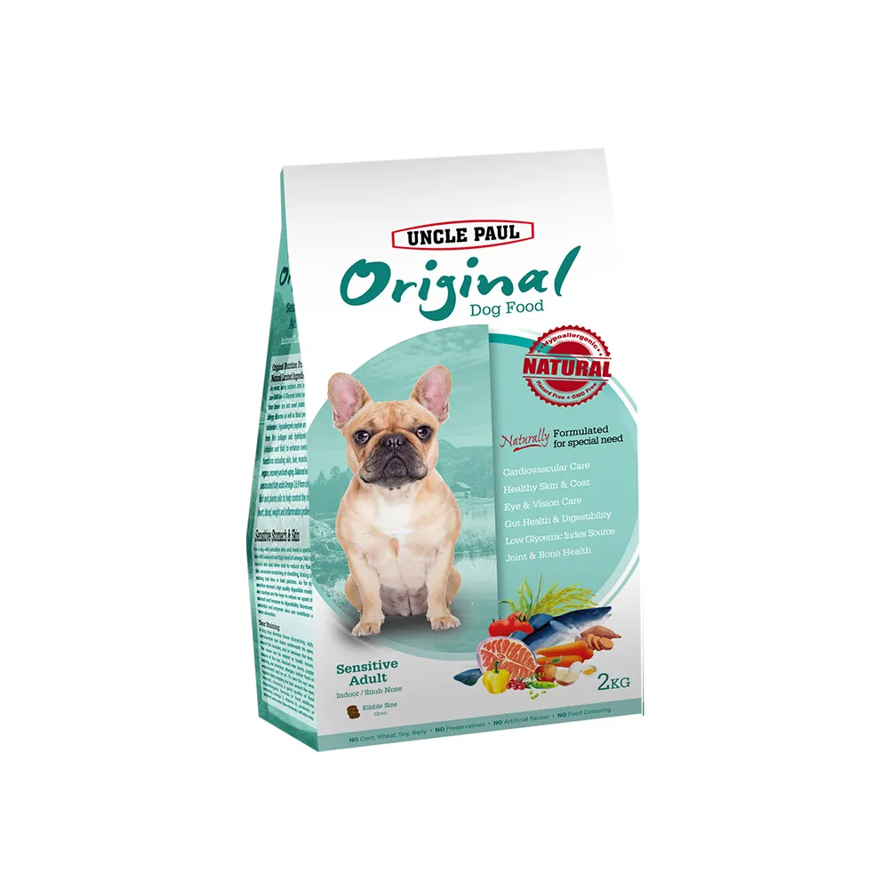 【UNCLE PAUL 保羅叔叔】田園生機狗食 2kg 低敏成犬-室內/短鼻犬 (法國鬥牛犬 成犬 老犬 熟齡犬 狗飼料)