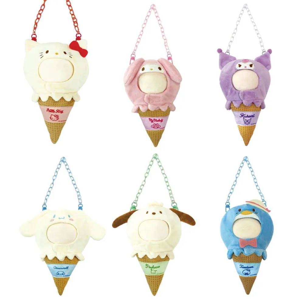 【小禮堂】Sanrio 三麗鷗 換裝玩偶通用服飾配件 甜筒款 Kitty 美樂地 酷洛米(平輸品)