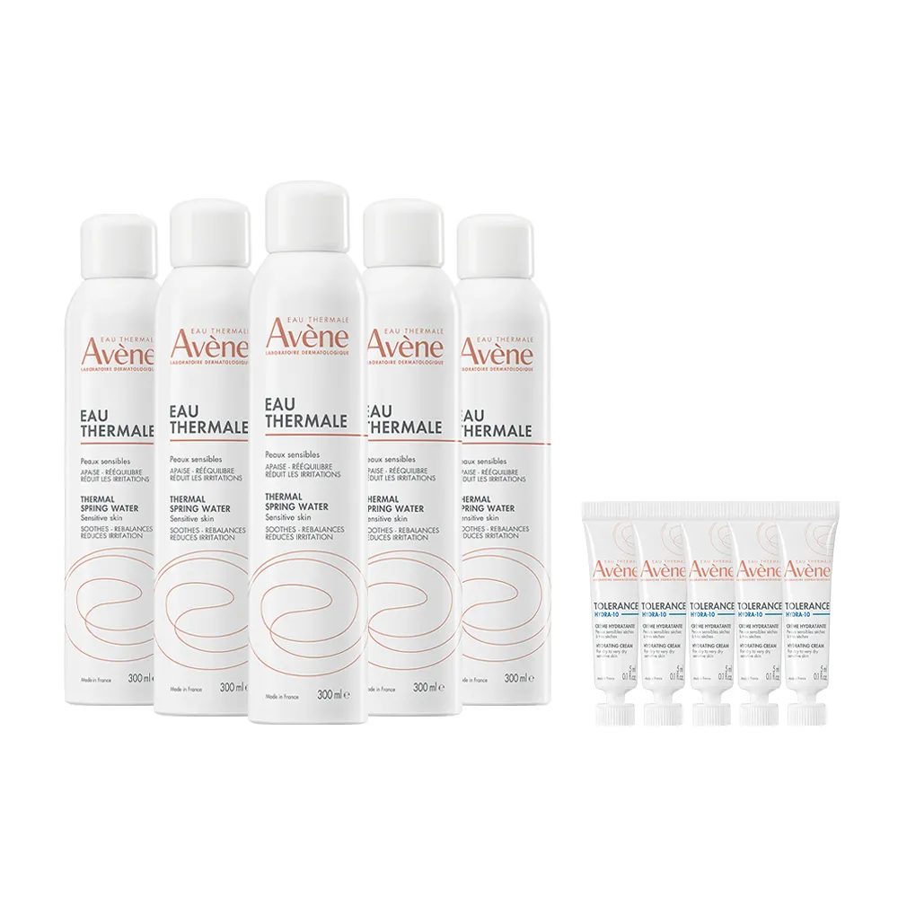 【Avene 雅漾】官方直營 活泉水穩膚噴霧300mlx5入組(保濕化妝水/舒緩乾癢敏弱)