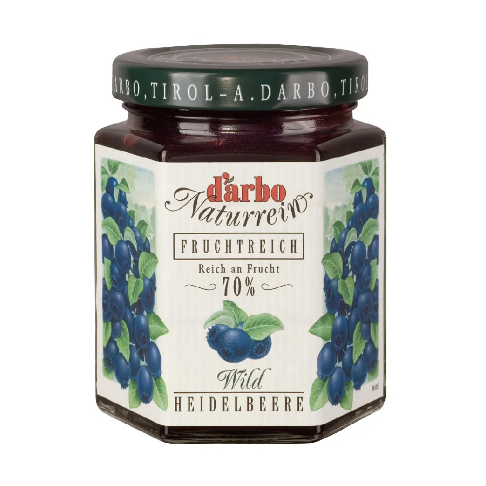 【Darbo 】奧地利70%果肉蒂羅爾藍莓果醬 200gX1罐