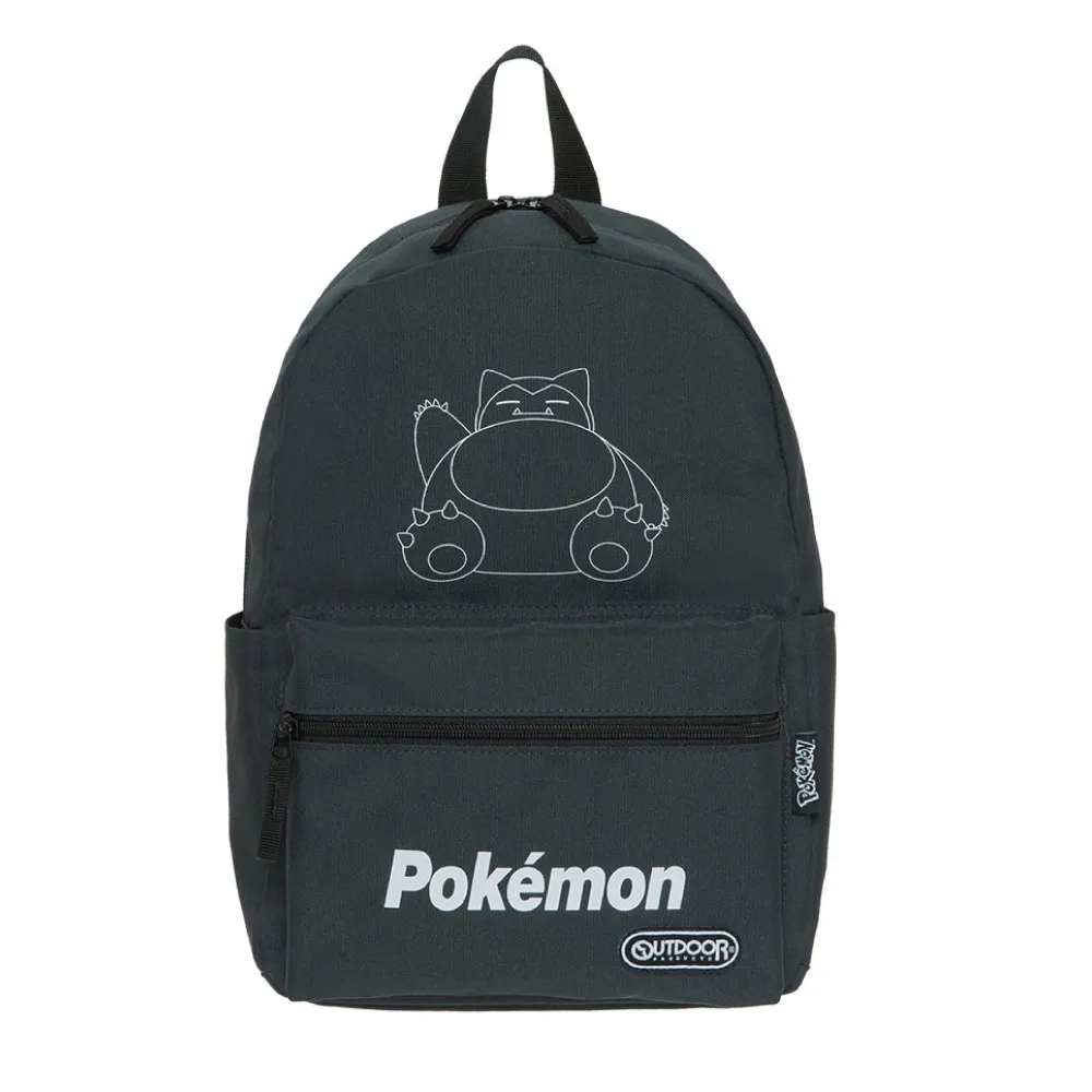 【OUTDOOR】寶可夢聯名Pokemon-夜光卡比獸後背包-碳灰色(後背防盜貼袋)