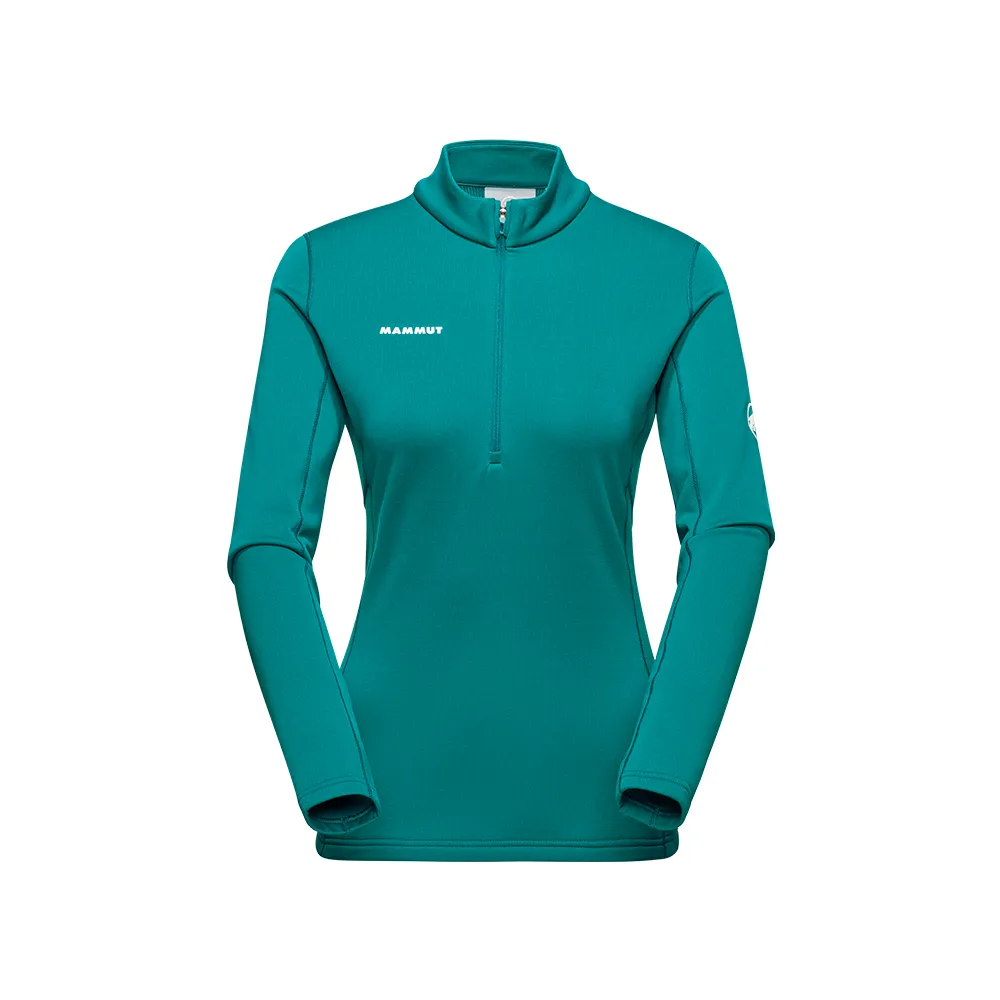 【Mammut 長毛象】Aenergy ML Half Zip Pull AF W 保暖立領半拉鍊長袖排汗衣 深鴨青 女款 #1016-01130