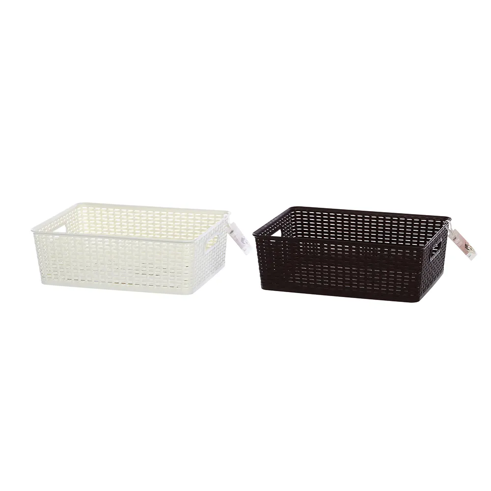 【KEYWAY 聯府】藤森收納籃16L-3入(置物籃 藤紋 鄉村風 MIT台灣製造)