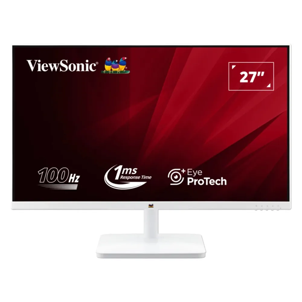 5入組★【ViewSonic 優派】VA2732-H-W-2 27型 IPS FHD 100Hz 商用護眼窄邊框白色螢幕(護眼技術/1ms)
