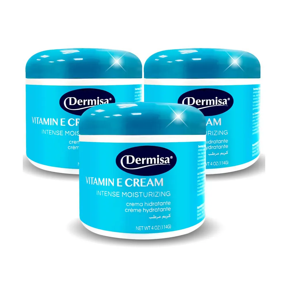 【Dermisa】維他命E重量版保濕乳霜3入組114gx3(膠原蛋白 Q10 重量版乳霜)