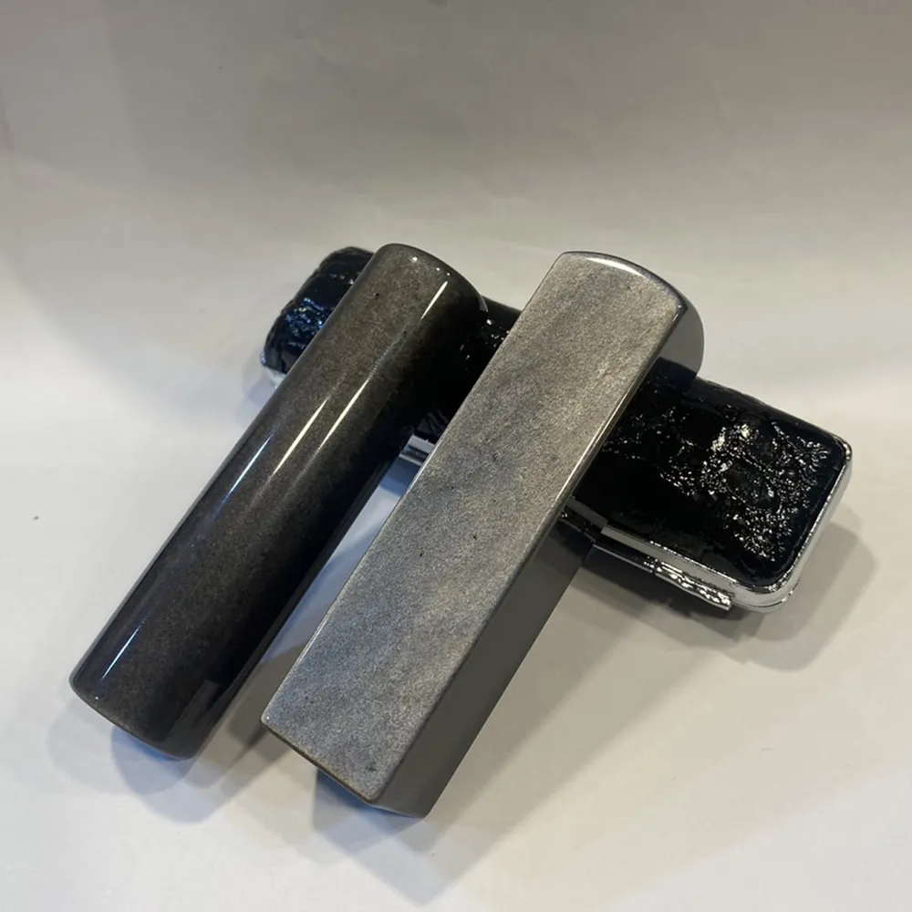 【京兆印坊】璀璨銀曜石親算開運印章6分加長型
