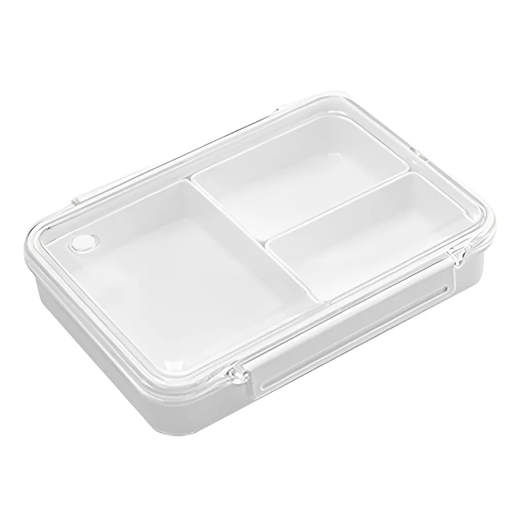 【好物良品】日本便攜式外出分隔防串味保鮮便當水果盒-950ml