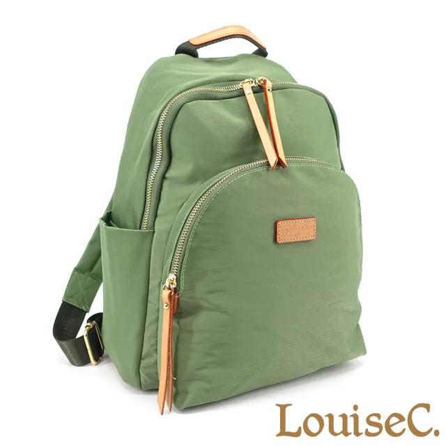 【LouiseC.】雙11 Tree House 尼龍 植鞣革牛皮 行李桿插袋 多收納 手提後背防水包 3色 CC58223