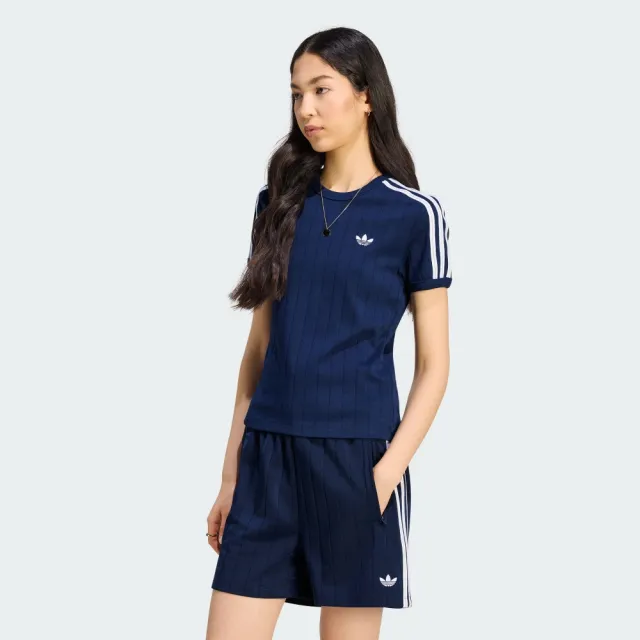 【adidas 愛迪達】運動 休閒 短袖 T恤 女上衣 PSTRIPE SS TEE(KS9992)