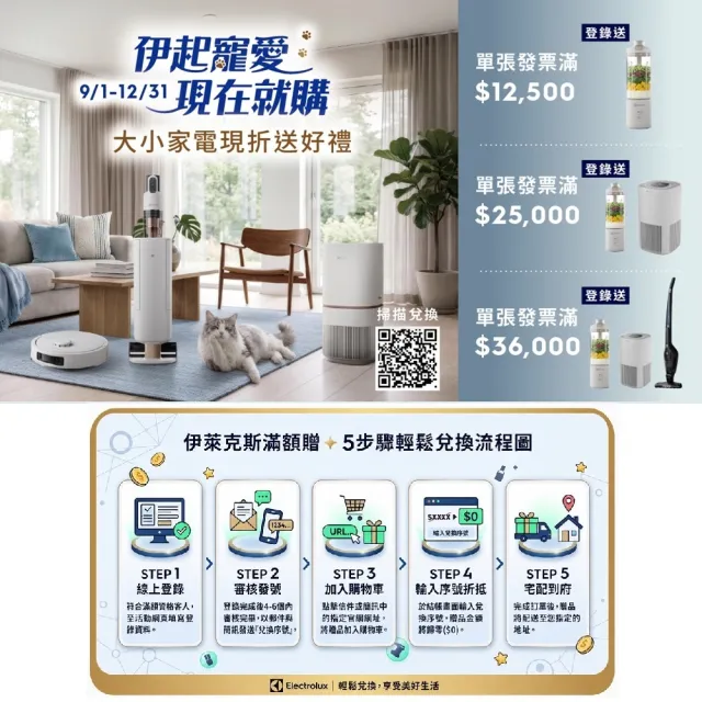 【Electrolux 伊萊克斯】45cm/10人份 極淨呵護 300 系列獨立式洗碗機(KSE43200SW)