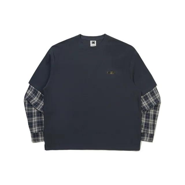 【KODAK Apparel】官方旗艦館 柯達 男女同款 長袖T恤 Heritage 多層次長袖T恤 NAVY 海軍藍 / KB609010NVY