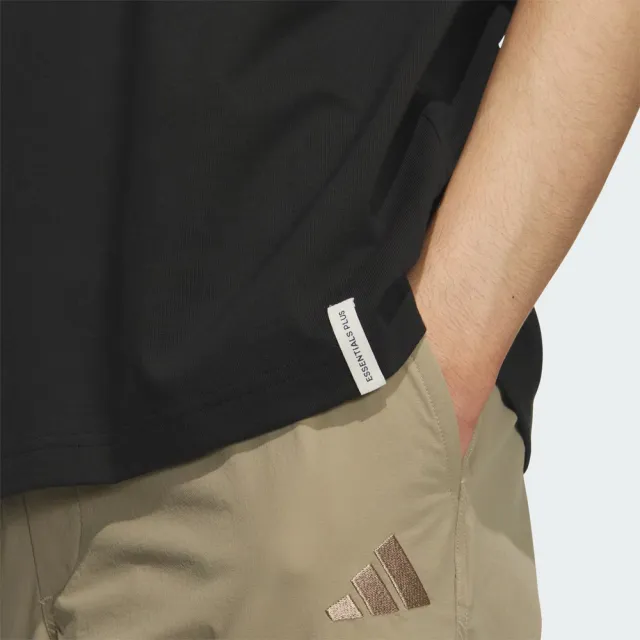 【adidas 愛迪達】Es+ 3s S/S Tee 男 T恤 運動上衣 休閒短袖 純棉 黑(KF3736)