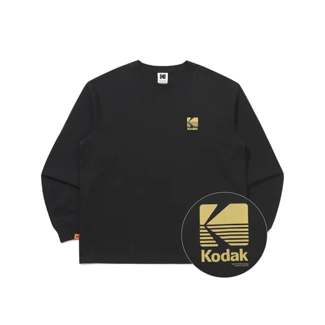 【KODAK Apparel】官方旗艦館 柯達 中性 長袖T恤 大LOGO BLACK 黑色 / KB609007BLK