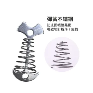 【逐露天下】彈簧魚骨釘 加長版 魚骨釘 棧板釘 營繩固定器 棧板神器 營釘 帳篷