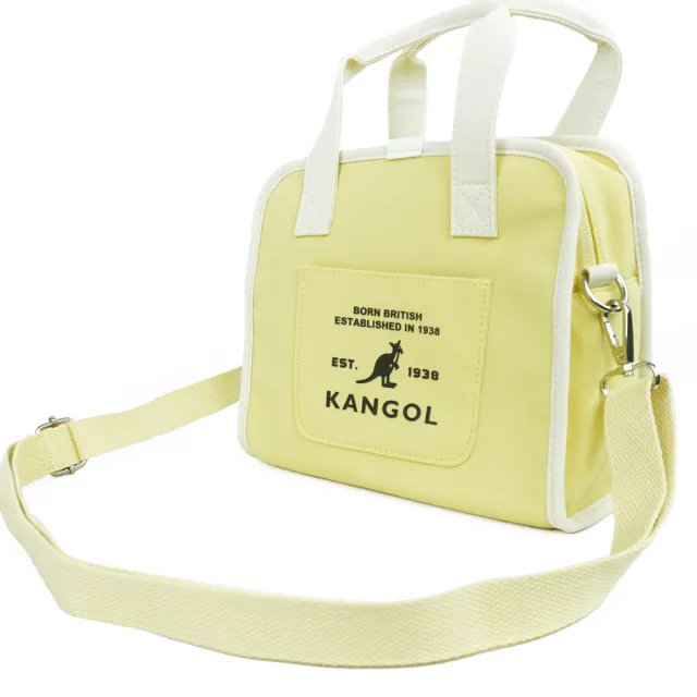 【KANGOL】雙11 女 側背包 肩背 斜背 小側包 淺黃(6625170561)