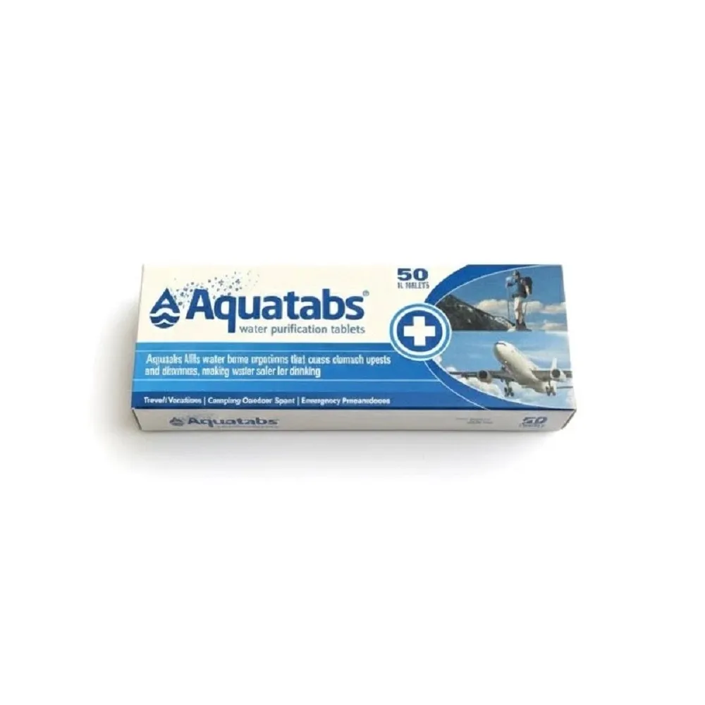 Aquatabs 淨水錠 50 Tablets 單入組 | 淨水片 飲用水消毒錠 碘片替代|台灣總代理