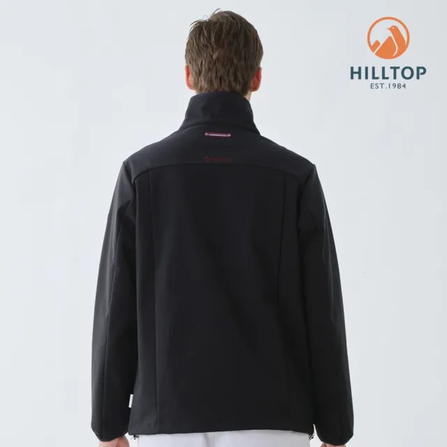 【Hilltop 山頂鳥】WINDSTOPPER 3L防風透氣保暖刷毛外套 (可銜接GORE-TEX外件) 男款 黑｜PH22XM66ECA0