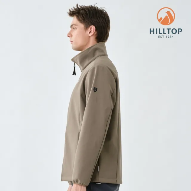 【Hilltop 山頂鳥】WINDSTOPPER 3L防風透氣保暖刷毛外套 (可銜接GORE-TEX外件) 男款 棕綠｜PH22XM66ECM0