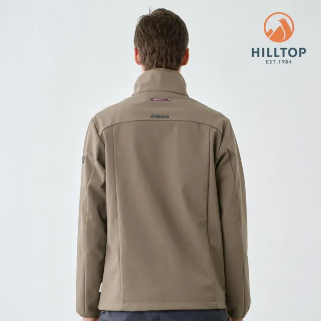【Hilltop 山頂鳥】WINDSTOPPER 3L防風透氣保暖刷毛外套 (可銜接GORE-TEX外件) 男款 棕綠｜PH22XM66ECM0