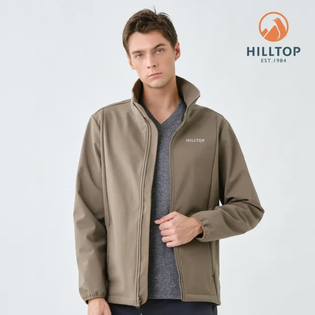 【Hilltop 山頂鳥】WINDSTOPPER 3L防風透氣保暖刷毛外套 (可銜接GORE-TEX外件) 男款 棕綠｜PH22XM66ECM0