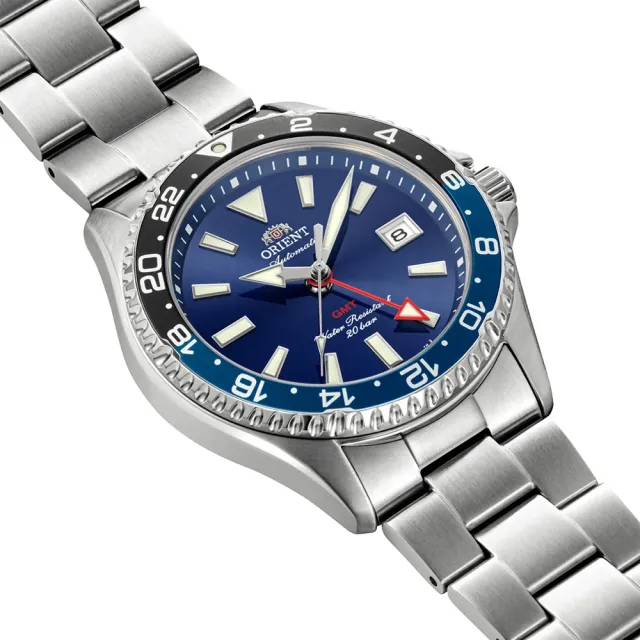 【ORIENT 東方錶】運動系列 Mako GMT 潛水機械腕錶 錶 週年慶 雙11 (RA-BC0003L)