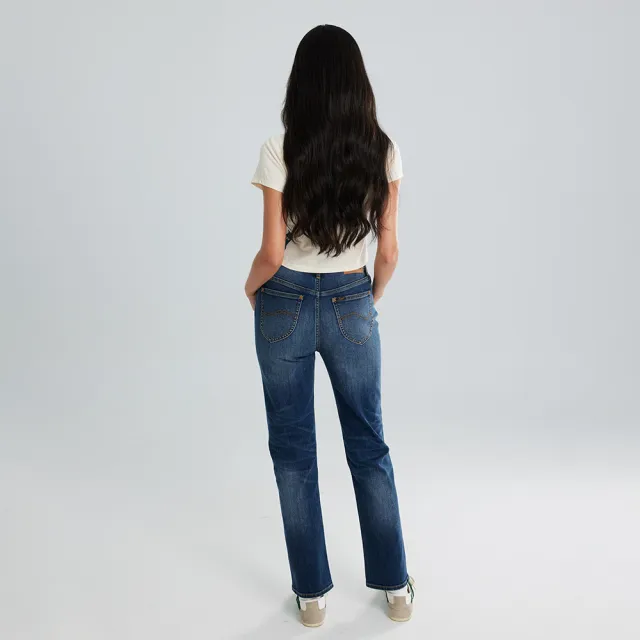 【Lee】女裝 牛仔褲 / 422 高腰標準直筒 中藍洗水 / LB617139824