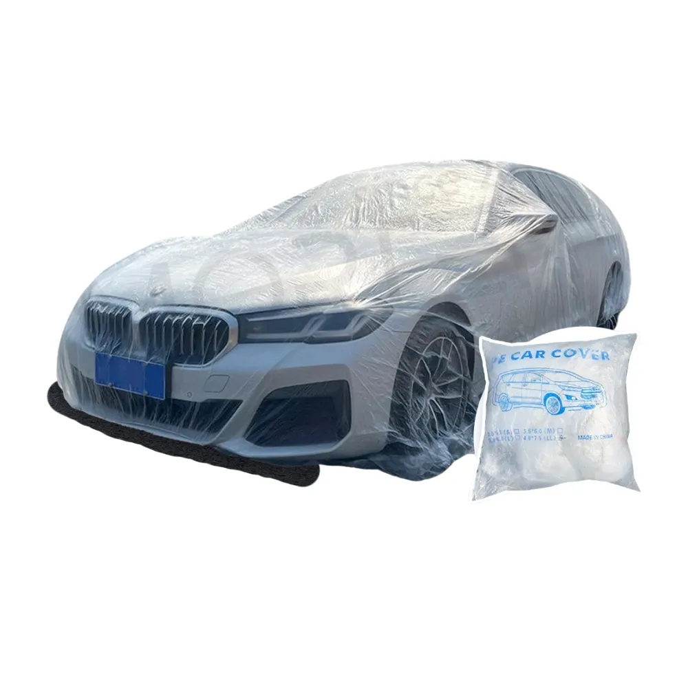 【MorTer】一次性汽車車罩-XL號 480x750cm(透明車罩 汽車車罩 簡易車罩 PE薄膜加厚 透明車衣 汽車防塵套)