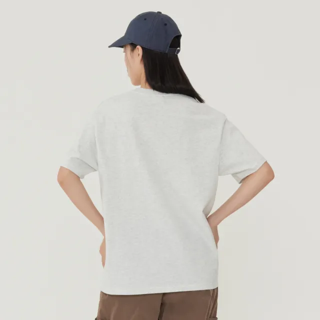 【COVERNAT】女款寬鬆復古風印花T恤(WMS短袖上衣 混灰/象牙白/海軍藍色)