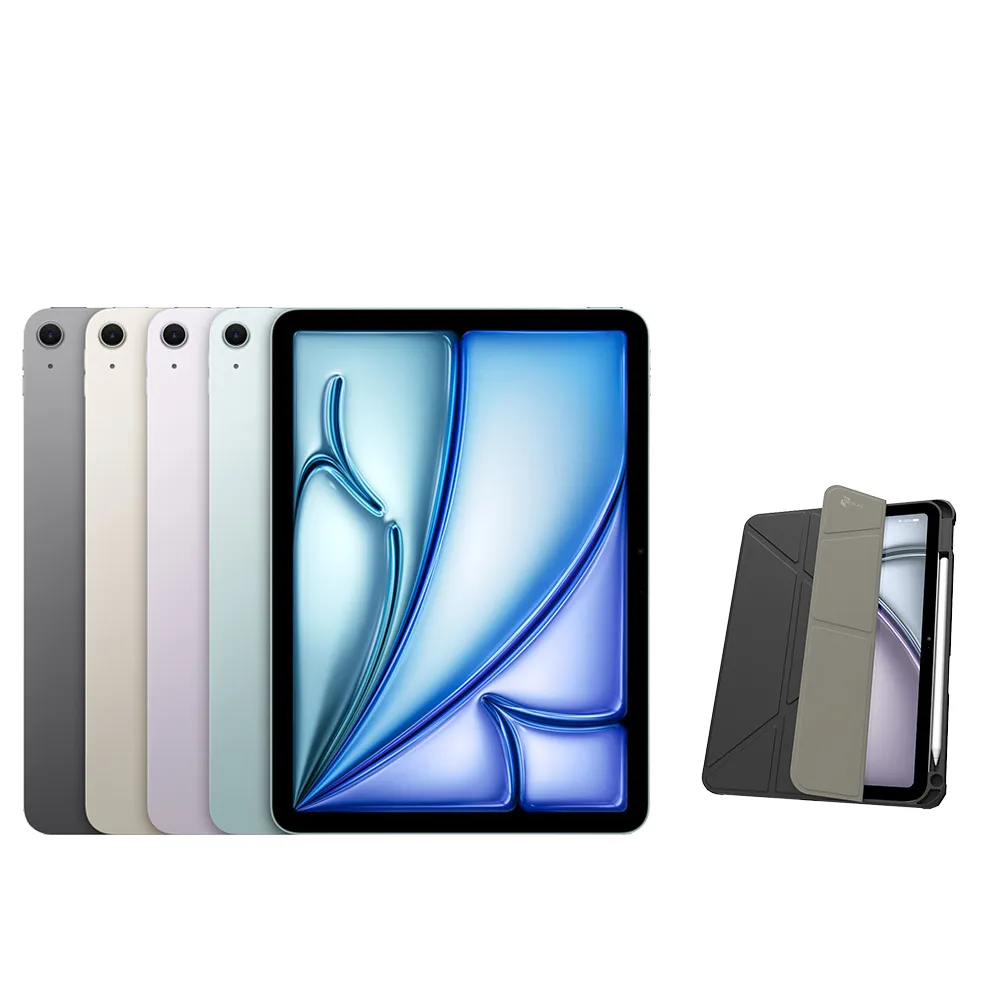 【Apple】2026 iPad Air M4晶片/11吋/WiFi/128G 平板電腦(筆槽防摔殼組)