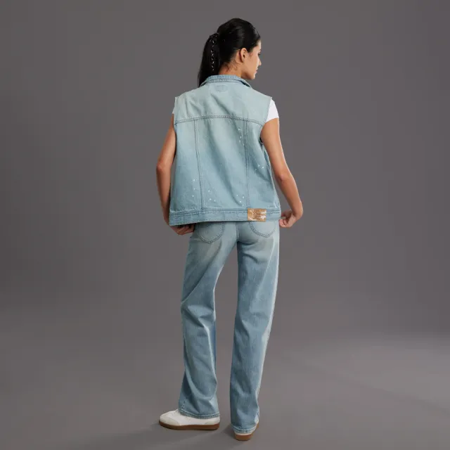 【Lee】女裝 牛仔褲 / 429 中腰標準小直筒 中淺藍洗水 / LB617147859