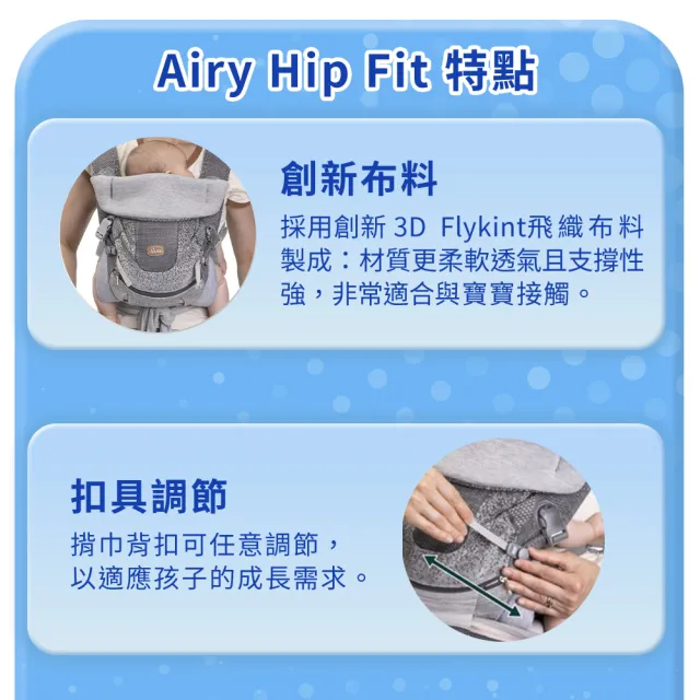 【Chicco】Airy Hip Fit 3D透氣機能坐墊/嬰兒揹帶