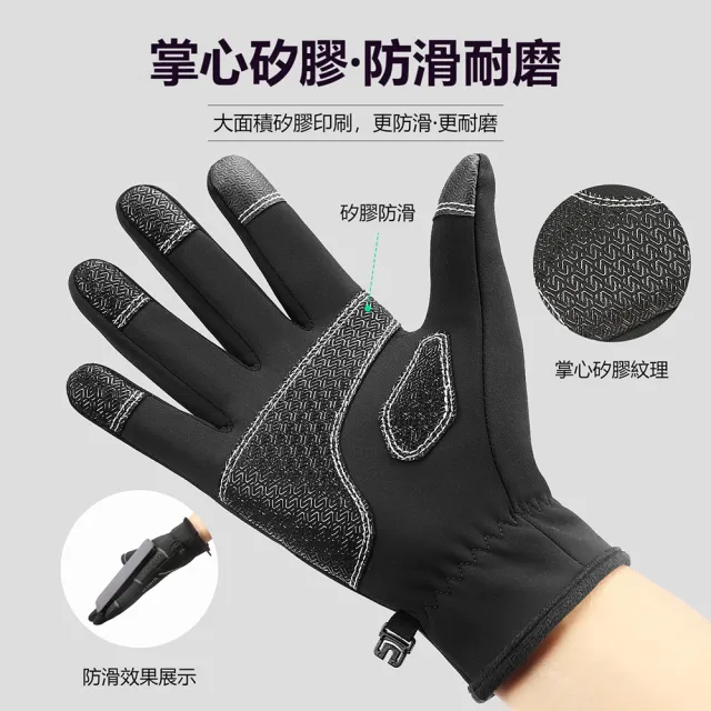 【TLYS-J】加絨防風冬季機車手套 防潑水騎行手套 可觸控滑雪手套 戶外保暖手套 運動手套 登山手套 止滑手套