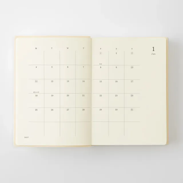 【MIDORI】《2027 年 MD Notebook Diary 一期一會》A6 文庫 size