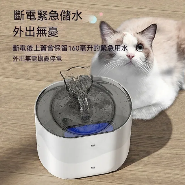【Quality 聚家】貓咪自動循環飲水機 活水過濾器 智能餵水器 寵物飲水器 静音貓咪飲水器（兩種出水模式）