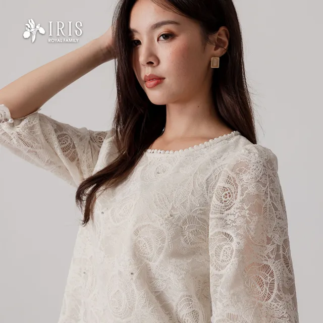 【IRIS 艾莉詩】光影綻放蕾絲上衣-66103