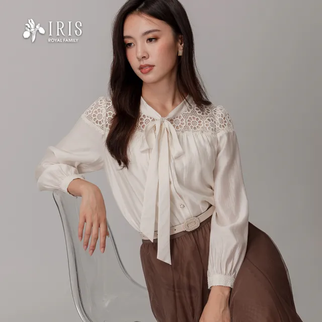 【IRIS 艾莉詩】典雅蕾絲拼接上衣-66101