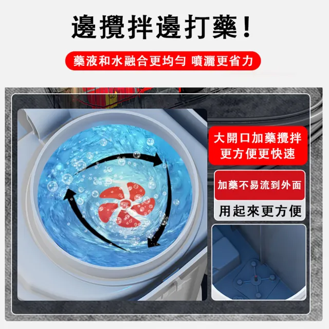 【ZHIPU 芝浦】20L三開關高壓噴霧器電動攪拌打藥機背負式高壓噴霧機農藥噴壺(電動攪拌細膩霧化持久續航)