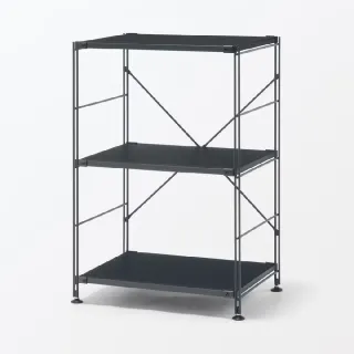 【MUJI 無印良品】SUS鋼製層架組/深灰/小 (大型家具配送)