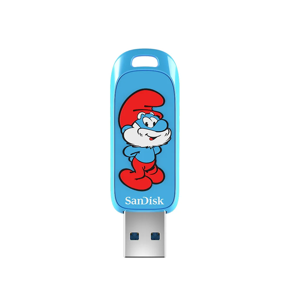 【SanDisk 晟碟】Smurfs 藍色小精靈USB隨身碟128GB(公司貨)