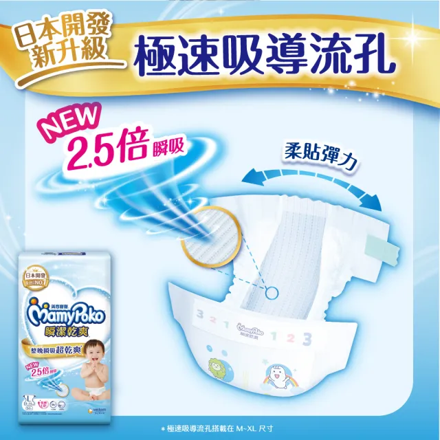 【滿意寶寶】瞬潔乾爽(新升級)/療癒舒心(新上市)紙尿褲S-XXL/箱 (2箱組)