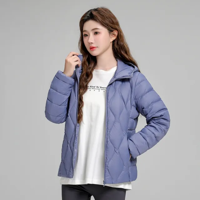 【巴黎精品】現貨限搶 真羽絨90%白鴨絨輕羽絨外套輕便羽絨衣(保暖夾克連帽立領女外套2款a1hd10)