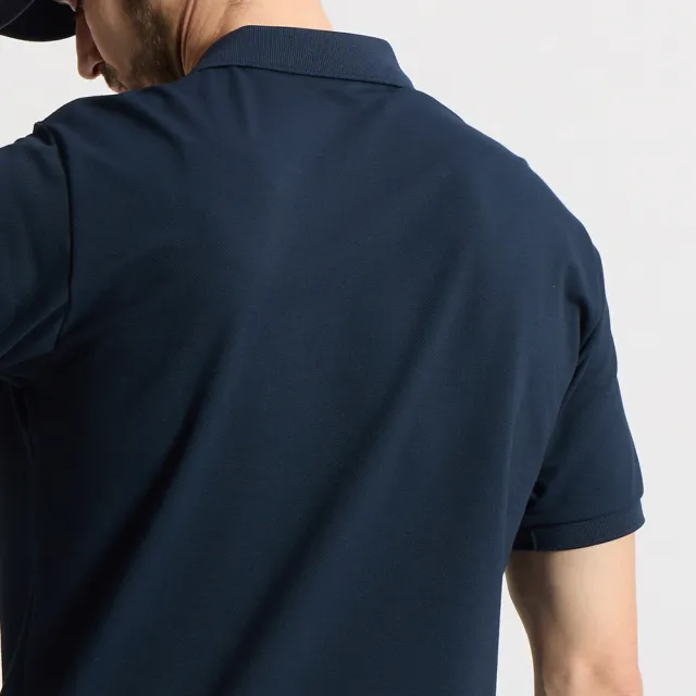 【Munsingwear】企鵝牌 男款藏青色 3D立體感毛巾繡涼感短袖POLO衫 MGXJ2038