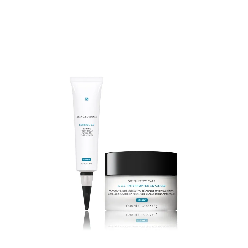 【Skin Ceuticals 修麗可】AGE普拉斯鏈活膚緊緻霜 48ml+0.3 A醇抗痕新生精華乳 30ml