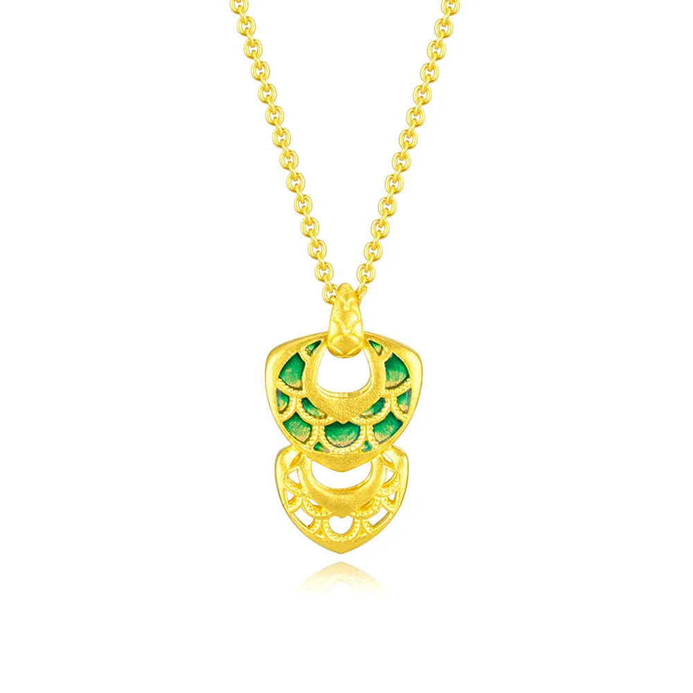 【Just Gold 鎮金店】幻彩龍麟 黃金吊墜(不含鍊)