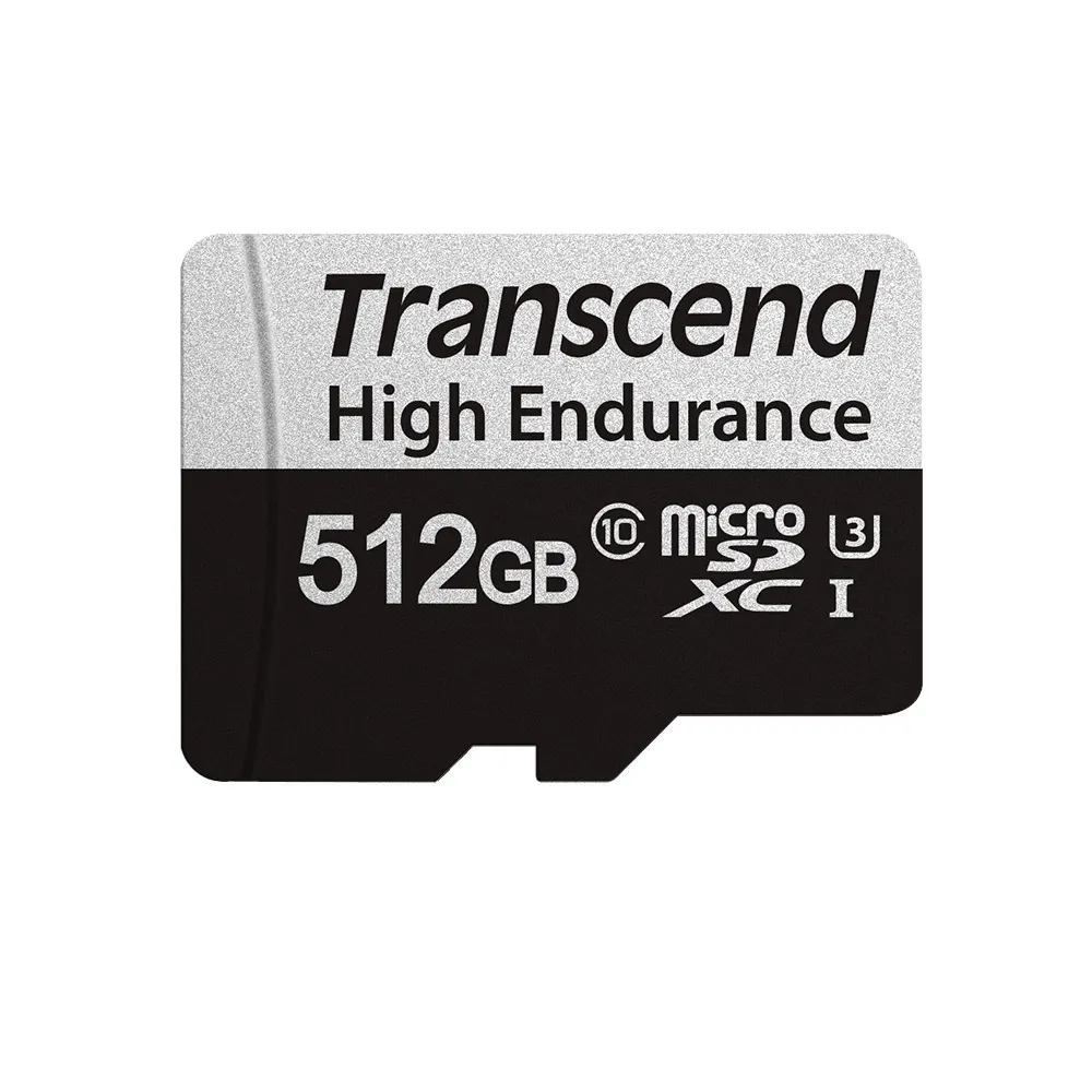 【Transcend 創見】USD350V High Endurance microSDXC UHS-I U3 512GB 行車記錄器/監控專用記憶卡(附轉卡)